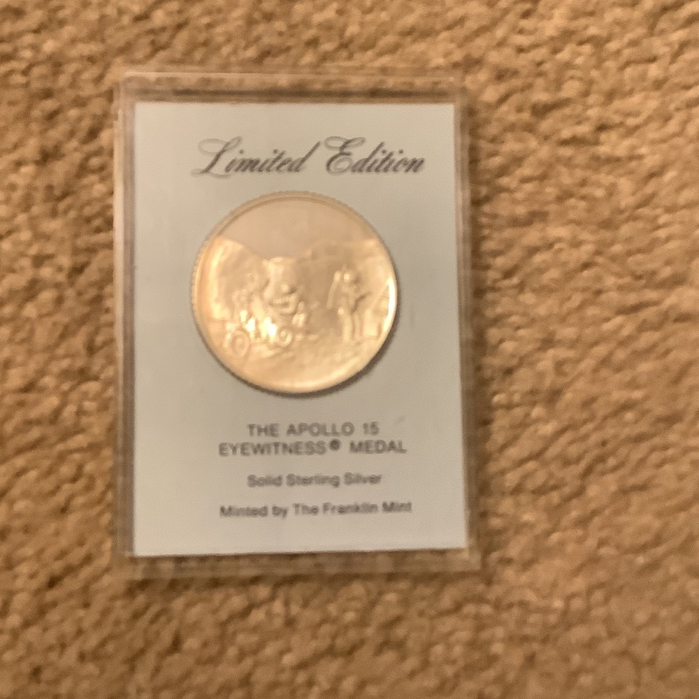 Apollo 15 Commemorative Coin in Silver minted by Franklin mint